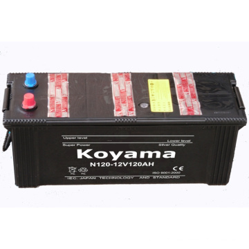 Dry Charged Low Maintenace Free Heavy Duty Truck Battery N120-12V120ah